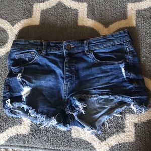 Mid rise jean shorts